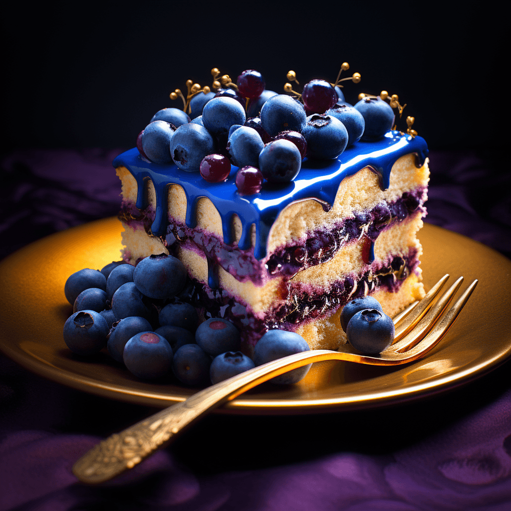 AI generated: blueberry cake