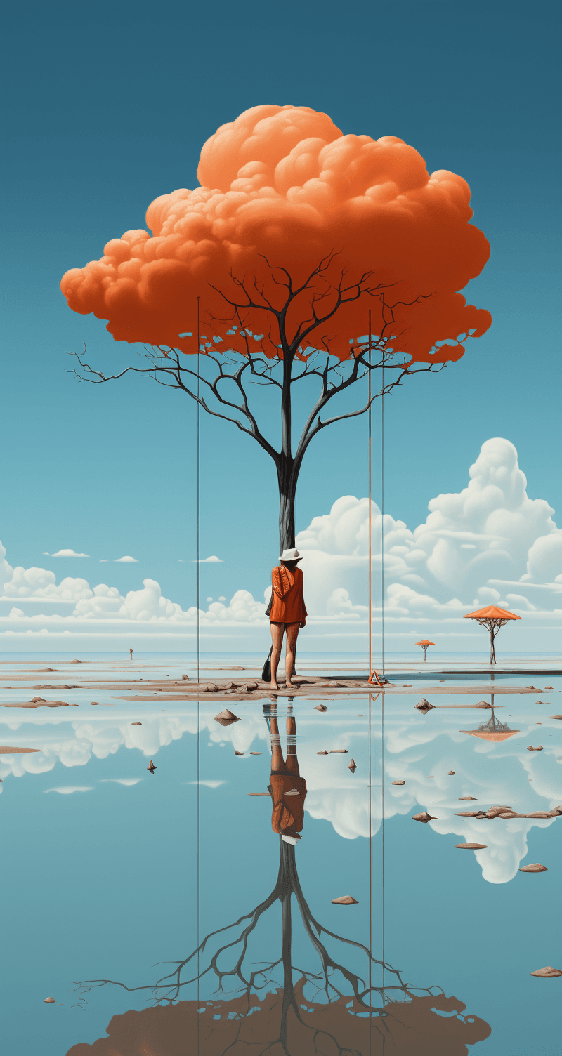 AI generated: Surrealism Simplicity --ar 68:128 --stylize 750 --v 5.2