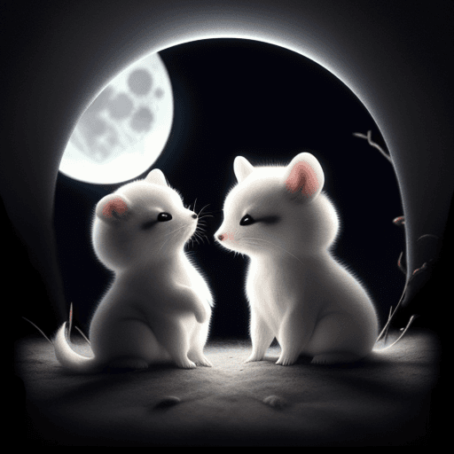 AI generated: you under the moon，Don't want small animals, sad atmosphere, love can't be found