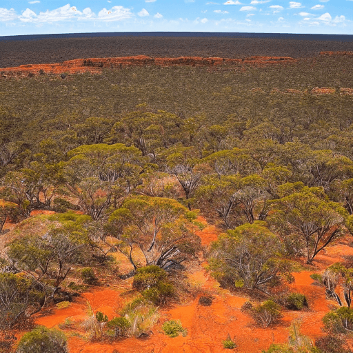 AI generated: photo of a ultra realistic Australian outback with Aboriginal people