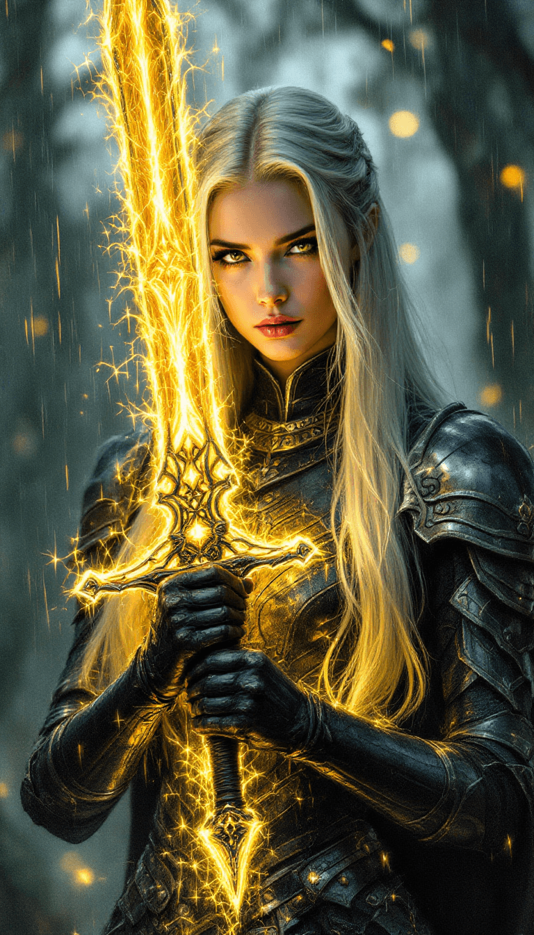 AI generated: a highly detailed, rough-textured color pencil sketch of a fantasy-themed digital artwork featuring ...