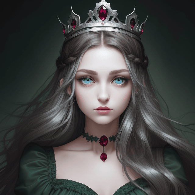 AI generated: This is a book cover, it has a dark background, it shows an adult girl, she has long brown hair, lon...