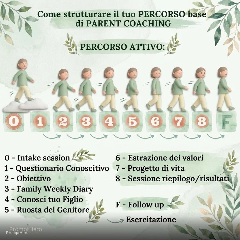 AI generated: inserisci un omino che percorre tutti gli step sopra l'immagine