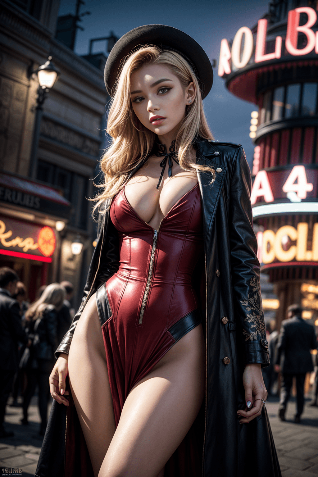 AI generated: full shot, (((masterpiece:1 0))), (hyperrealism:1 5), High Detail RAW color Photo, Stunning young fr...