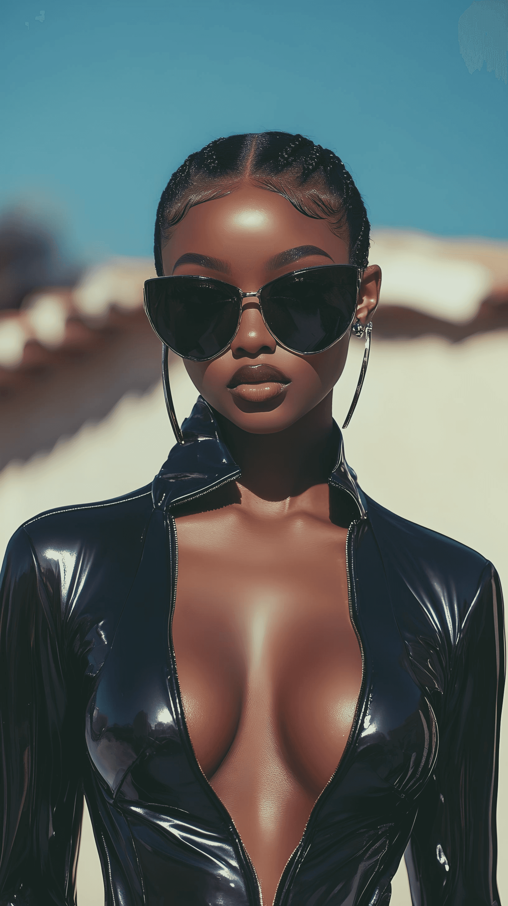 AI generated: A Young Woman Adorned in Glamour