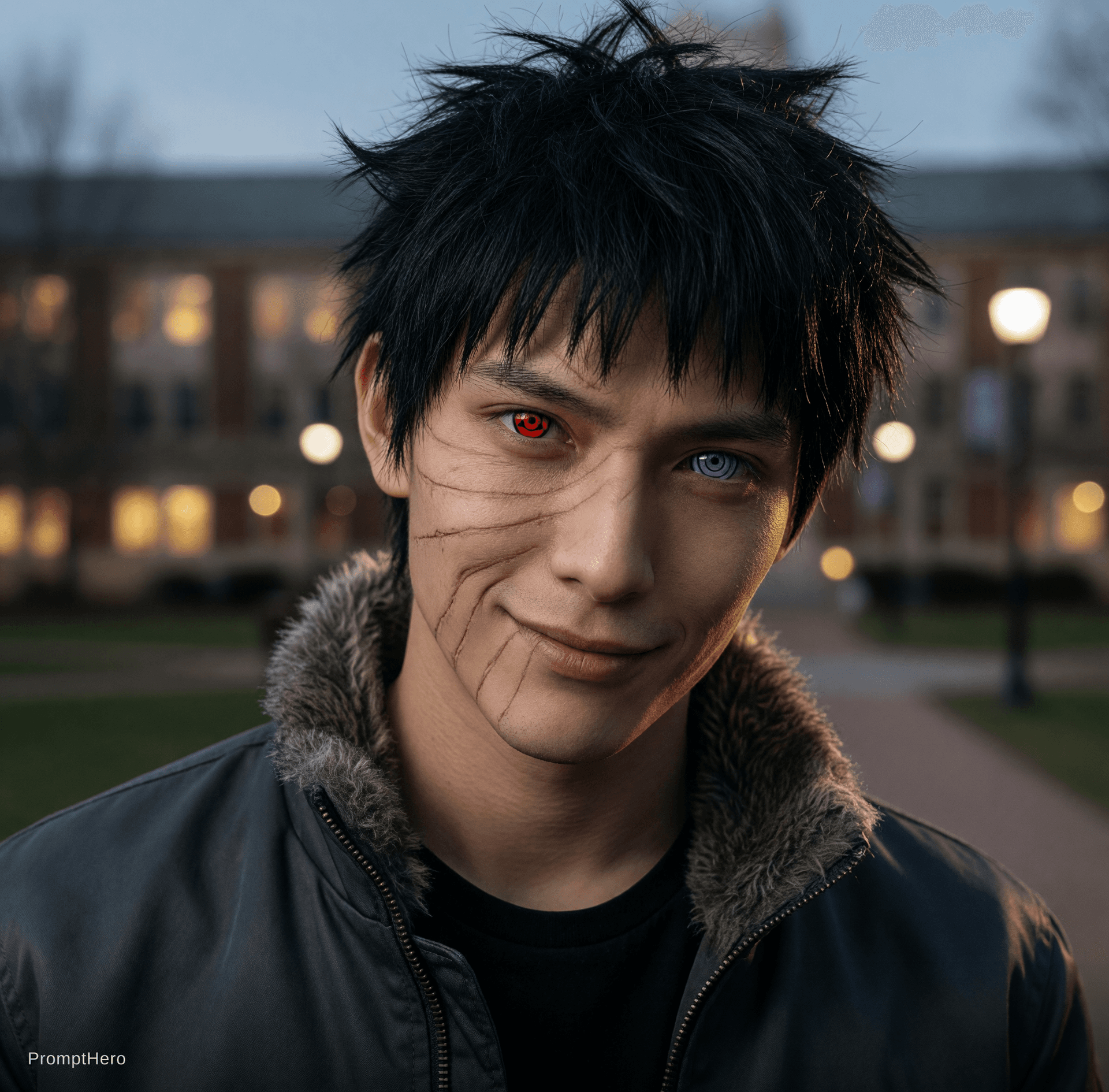 AI generated: A realistic college boy vibe for the below photo