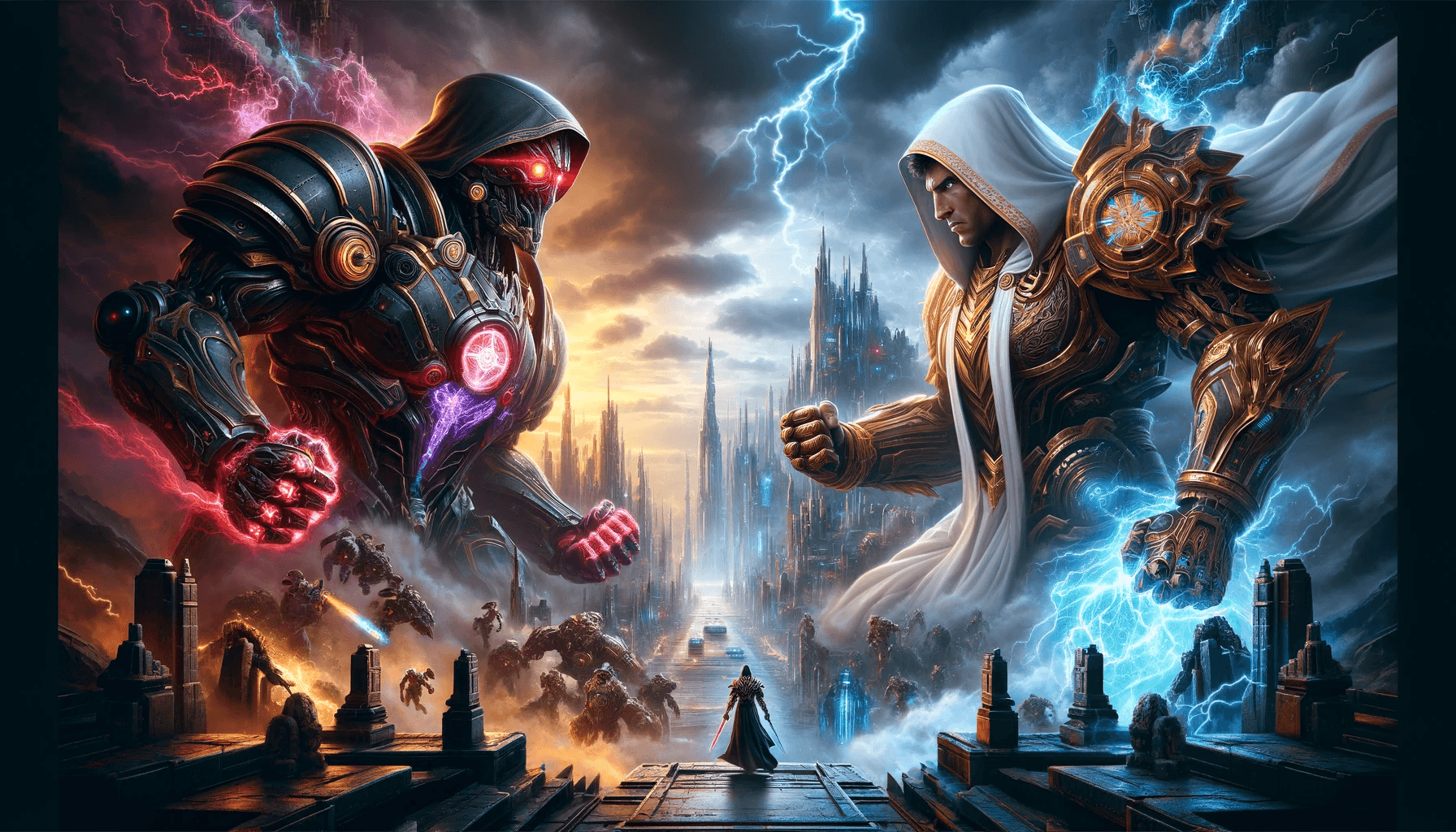 AI generated: Build an image depicting the pivotal moment of the concept of 'The Final Stand': a bridge between tw...