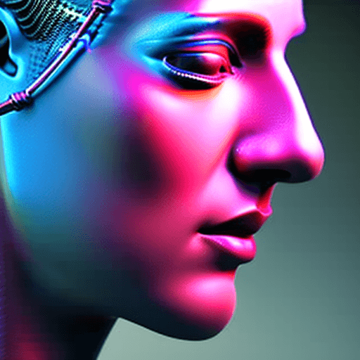 AI generated: Complex 3d render ultra detailed of a beautiful porcelain profile woman android face, cyborg, roboti...