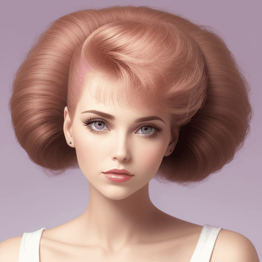 AI generated: woman head with 80s hairstyle