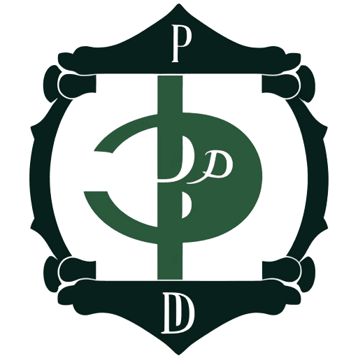 AI generated: a logo of p and d