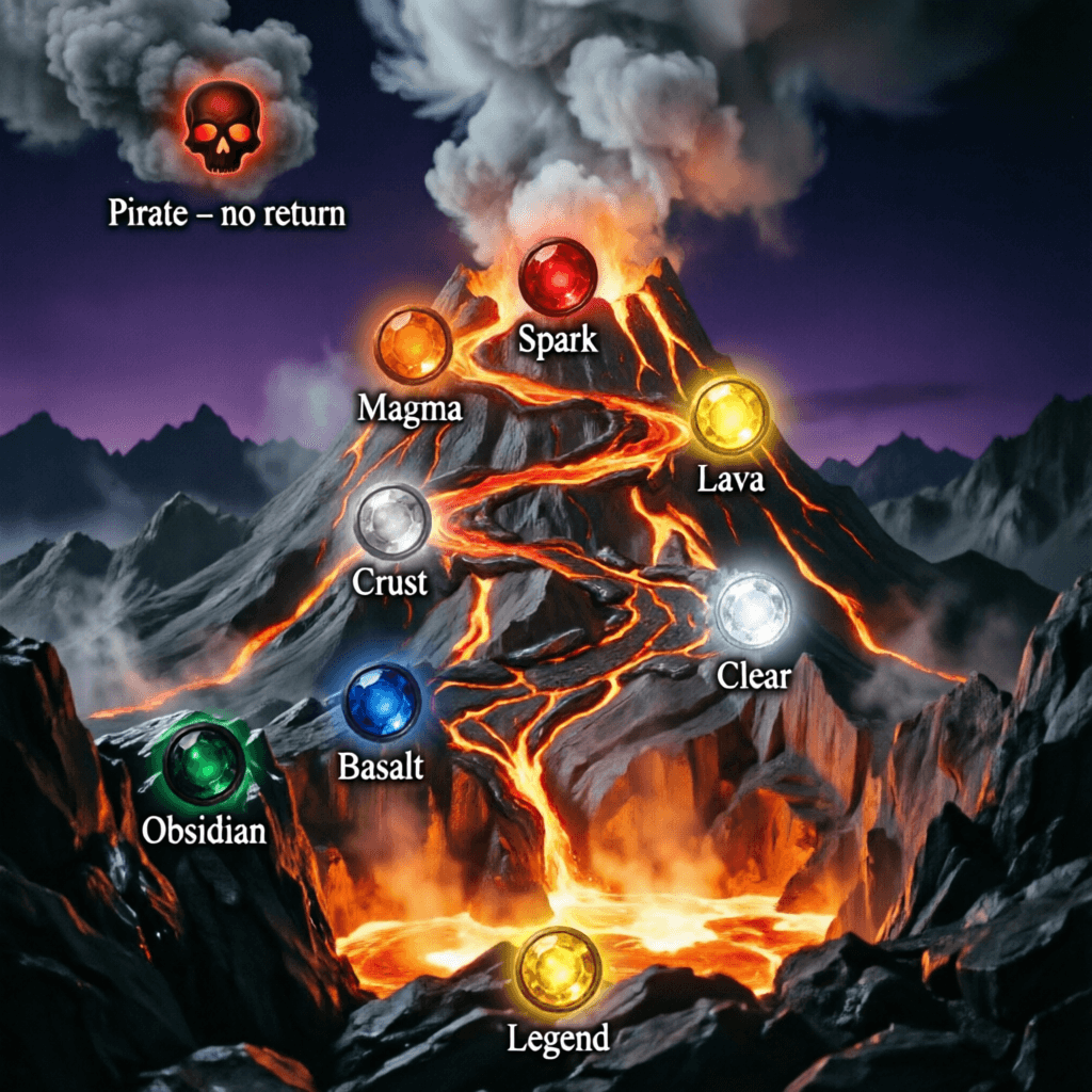 AI generated:  Overlay a game-style progression path directly embedded into the scene, as if it were painted onto ...