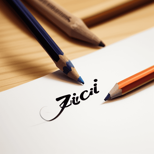 AI generated: pencil signature with the name "Zicarelli"