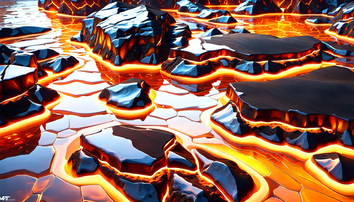 AI generated: Amber and lava, epic photo by Kevin Winzeler