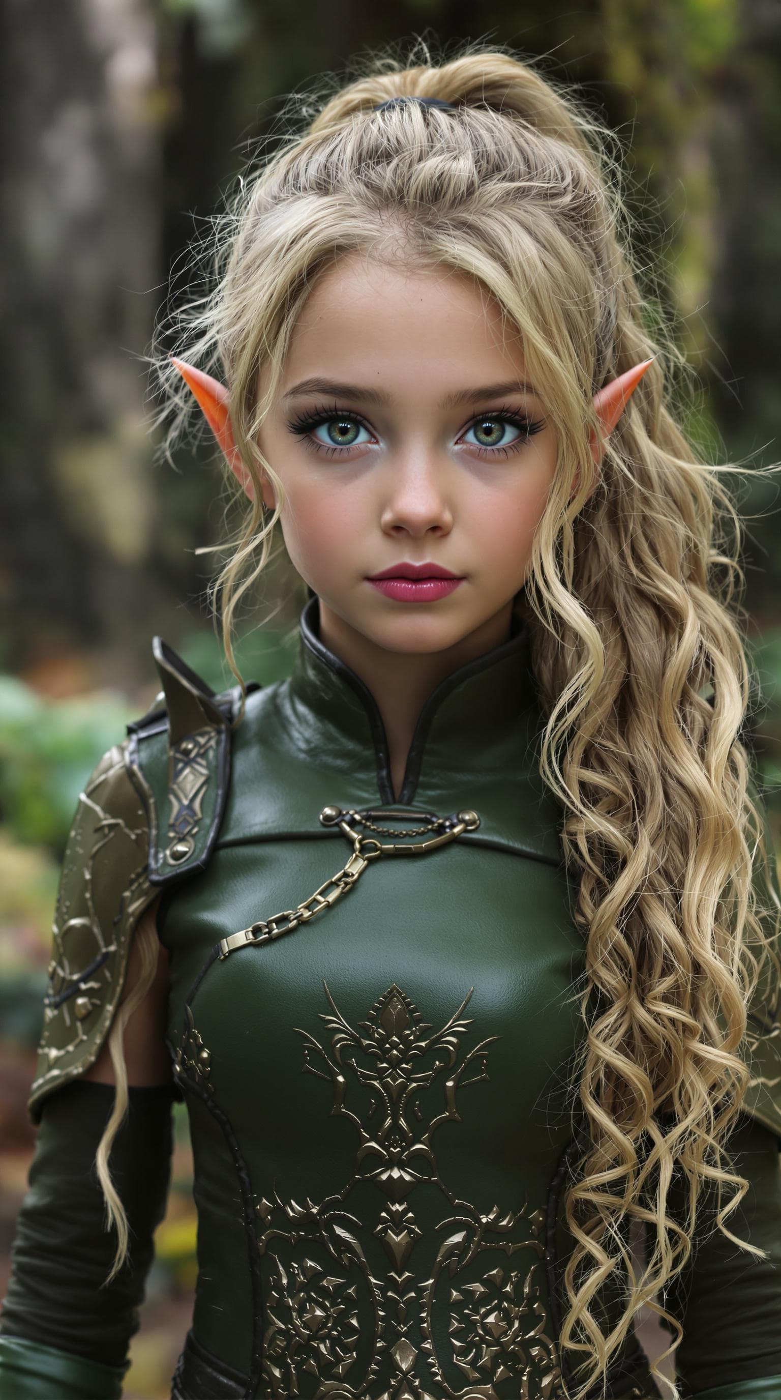 AI generated: a professional photo of a exceptionally beautiful girl in the world (age 7), (seven year old) short ...