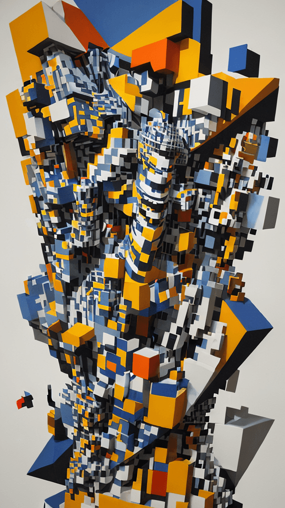 AI generated: rfktrstyle 3D Cubistpaper"An artistic visionary harnessing the essence of creativity, merging intric...