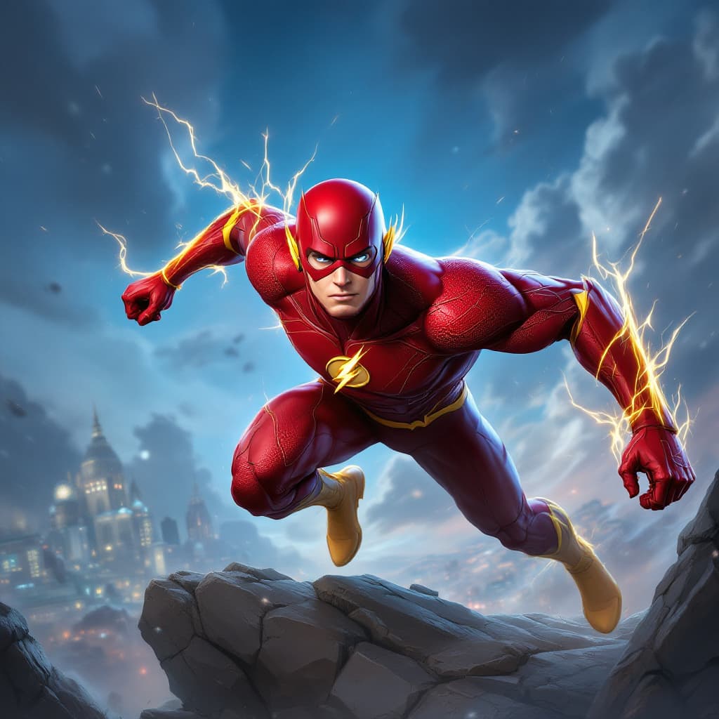 AI generated: The Flash, Marvel Rivals Game Style