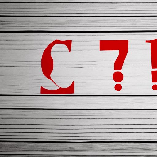 AI generated: white banner with red question marks