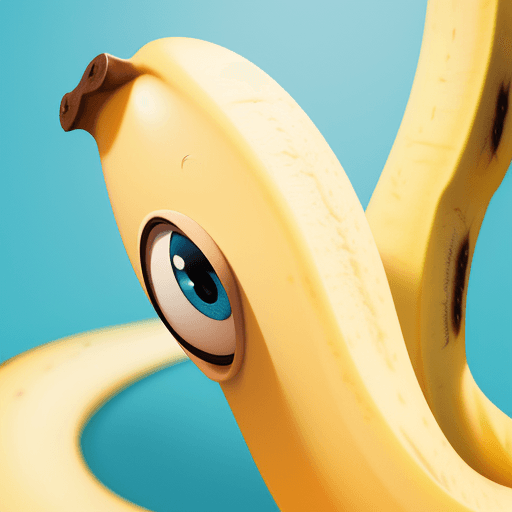 AI generated: Cartoon, Pixar Style Banana, perfect composition, 8k,masterpiece,4k