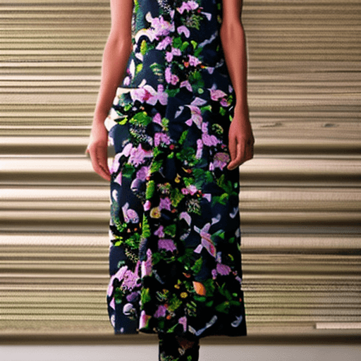 AI generated: Generate a fashion concept inspired by the elegance of botanical elements. Envision clothing designs...