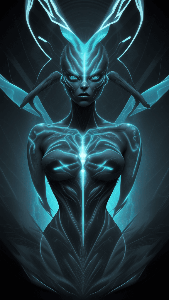 AI generated: An electrifying x-ray-inspired digital illustration showcases the enigmatic "PREDATOR" in a mesmeriz...