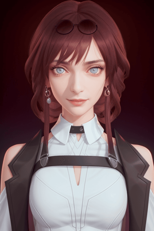 AI generated: <lora:StarRail_Kafka_AP_v4:1> kafka. (In half of the body.) (Slim body). Dynamic pose. Beautiful fac...