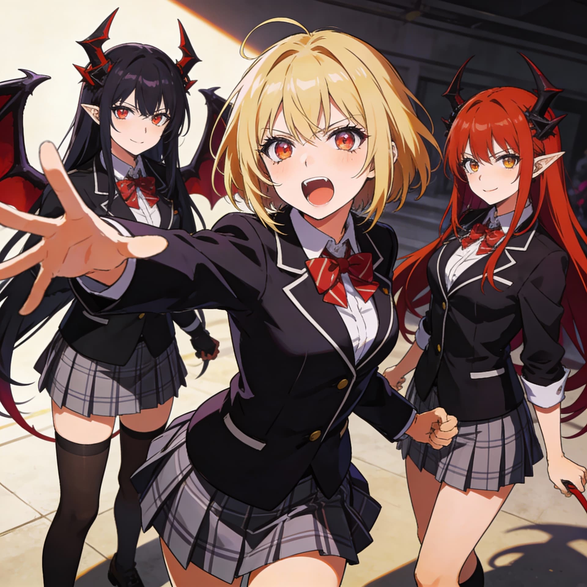 AI generated: dame esta imagen estilo High School DxD ( no agregues leras ni logos solo convierte la imagen a anim...