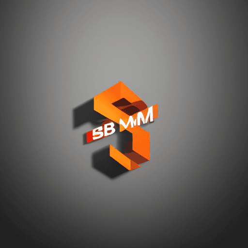 AI generated: create a modern art logo with name "SBM",full hd logo.4k logo,high resolution logo