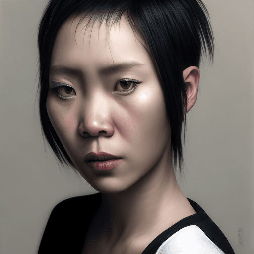 AI generated: Hyper realistic, full shot body photo of the most creepy artwork in the world, portrait photo of a f...