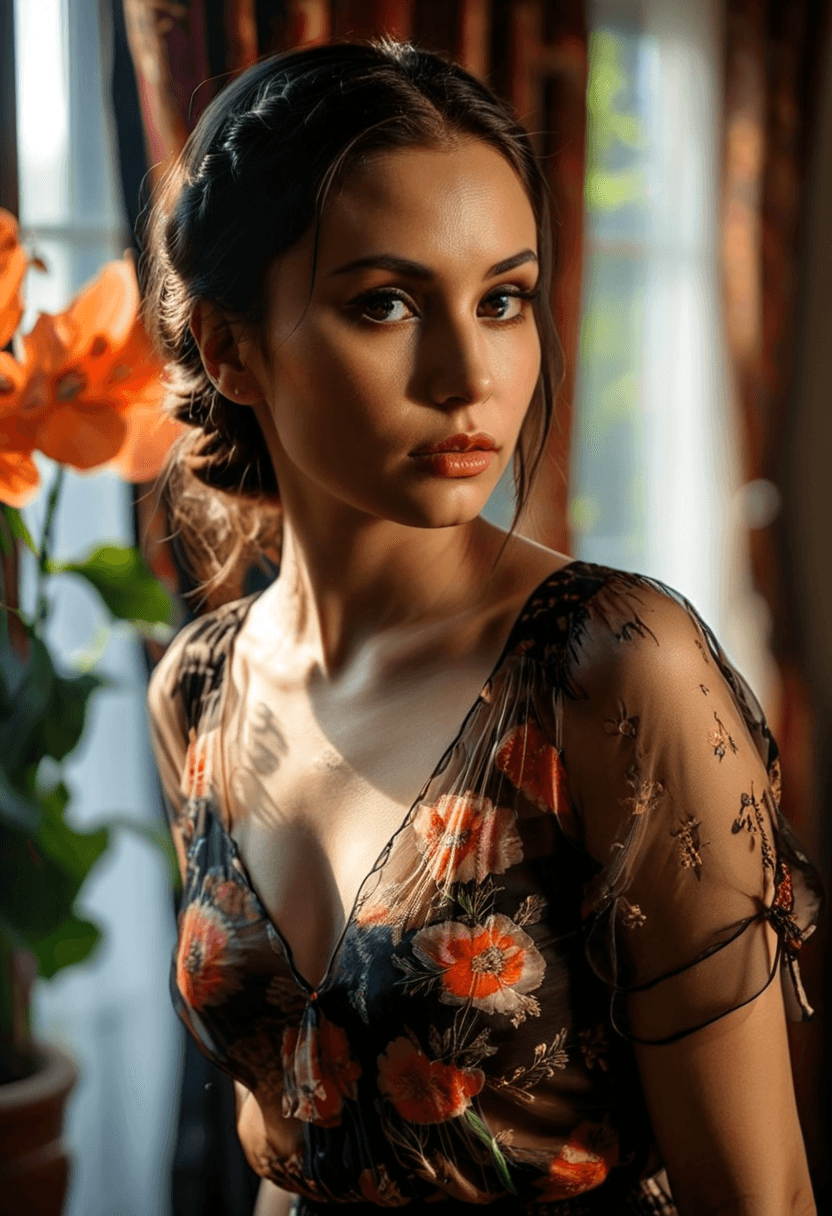 AI generated: HDR photo of (western european:0.5) (asian:0.5) woman, black hair, dark eyes, full lips, Dutch braid...