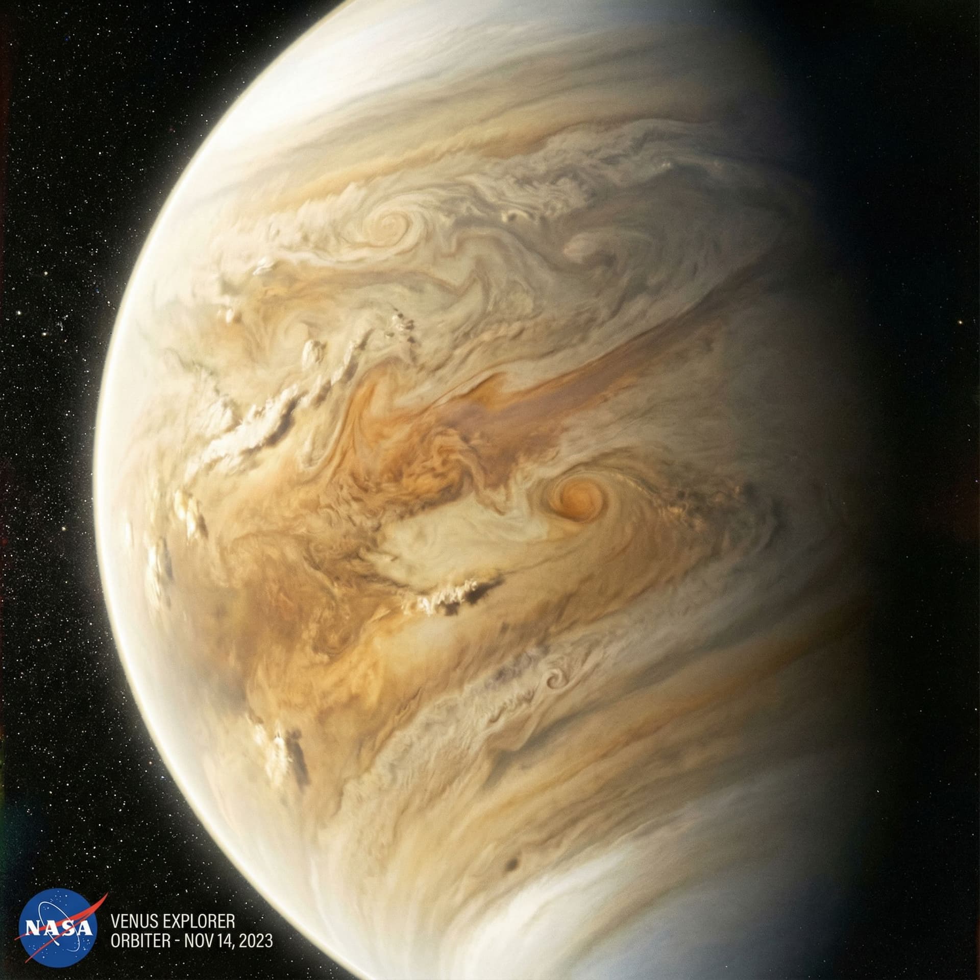 AI generated: create a high-resolution image of the planet Venus, as if it were taken by NASA
