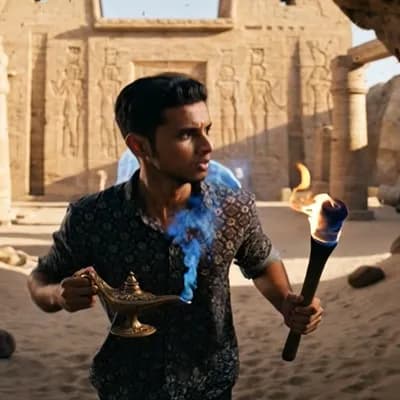 AI generated video: Ultra realistic cinematic fantasy movie, dark mystical atmosphere, Hollywood-level CGI, dramatic lig...