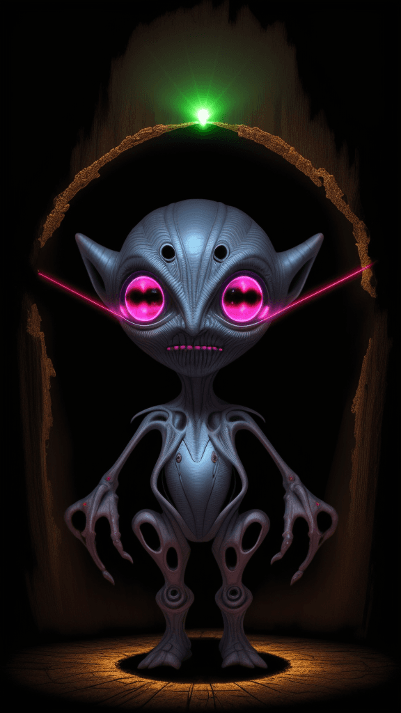 AI generated: 4d 8k 16k laser art rfktrstyle 8k 16k alien being masterpiece,horror