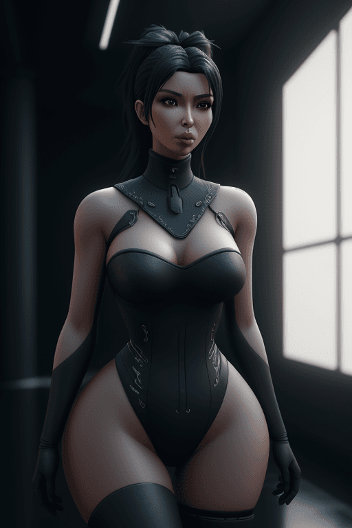 AI generated: koh_kimkardashian , unreal engine, octane render, depth of field, 8k uhd, raytracing, cinematic ligh...