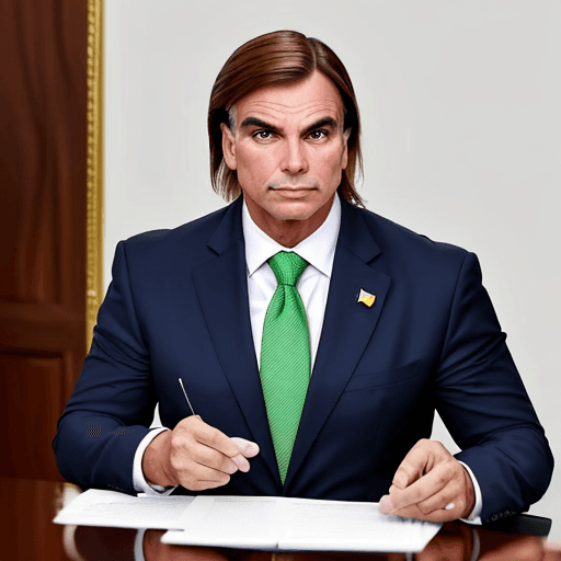 AI generated:  Jair Bolsonaro presidente homem de bem elegante honesto simpático 