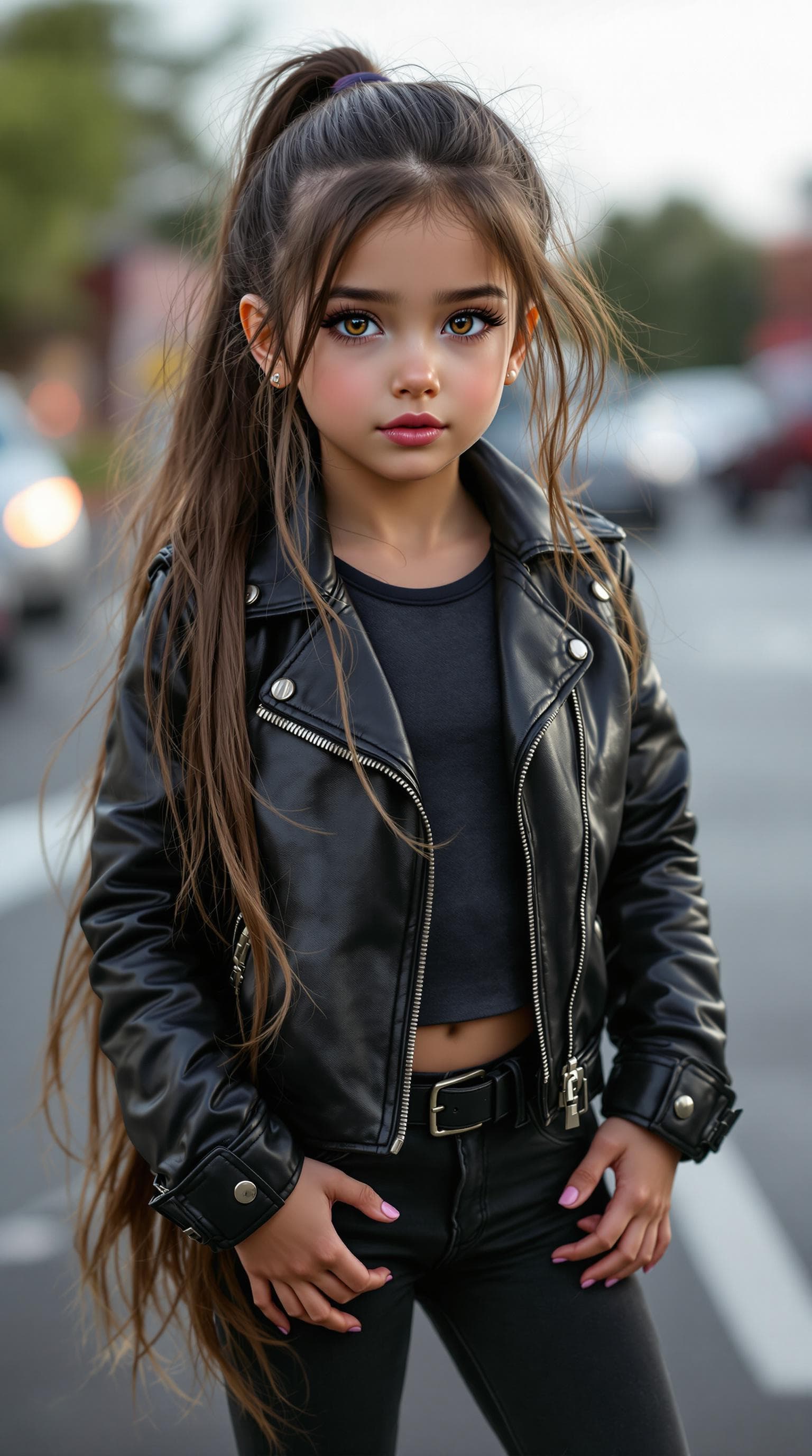 AI generated: a professional photo of a exceptionally beautiful girl in the world (age 7), (seven year old), highl...
