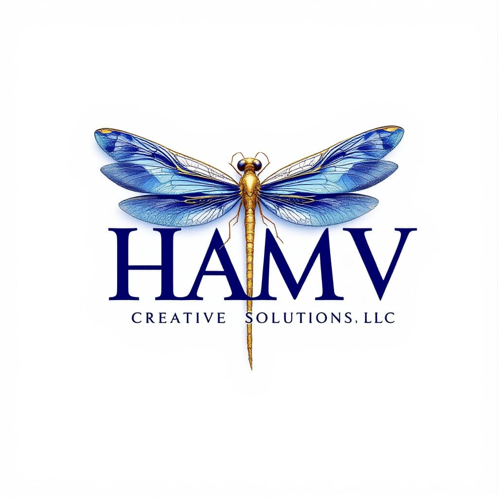 AI generated: hyper realistic Logo for a real estate company called HAMV Creative Solutions, LLC. This Logo should...