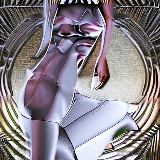AI generated: digital art, full body shot, latex clothing, white hair, perfect female form dramatic lighting, intr...