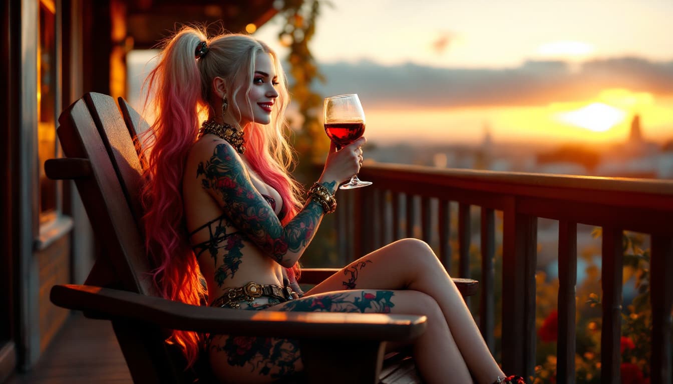 AI generated: 16K hyper realistic, super wide angle, cinematographic, full body, head to toe photograph of happy, ...