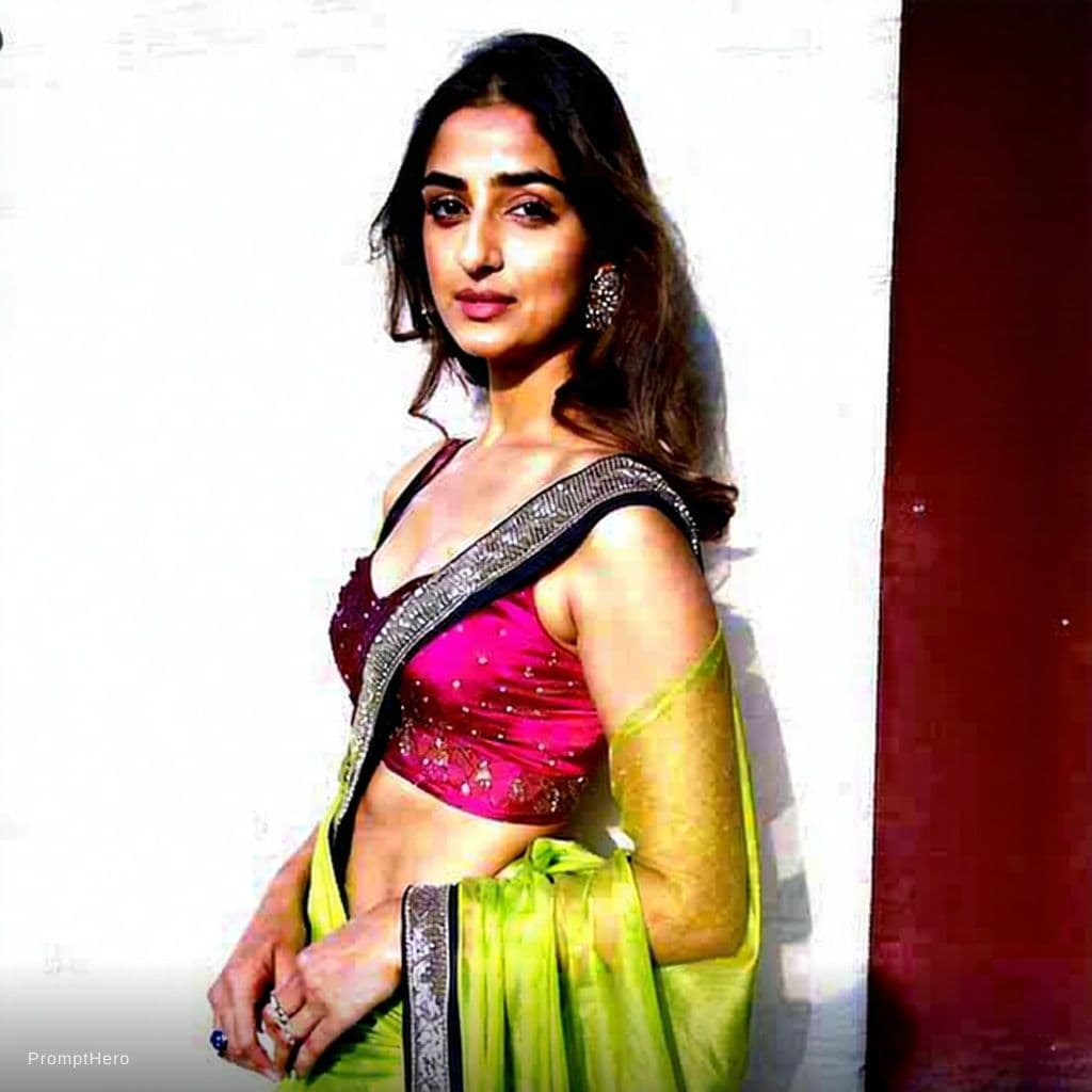 AI generated: Kiara advani wearing saree , 4k , realistic 