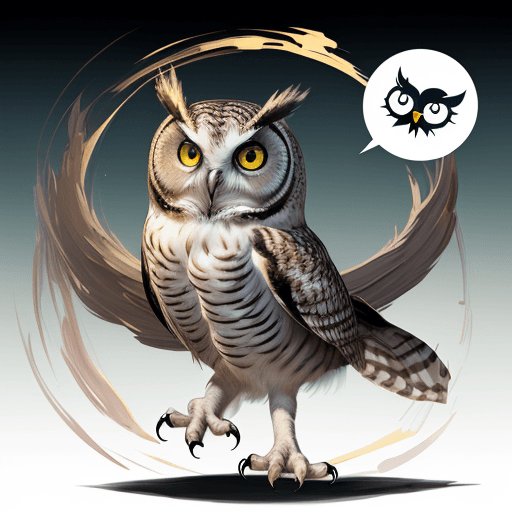 AI generated: part owl, part cat, owl cat, creature, cute, concept art, anime, 2D, painting, portrait, full body i...