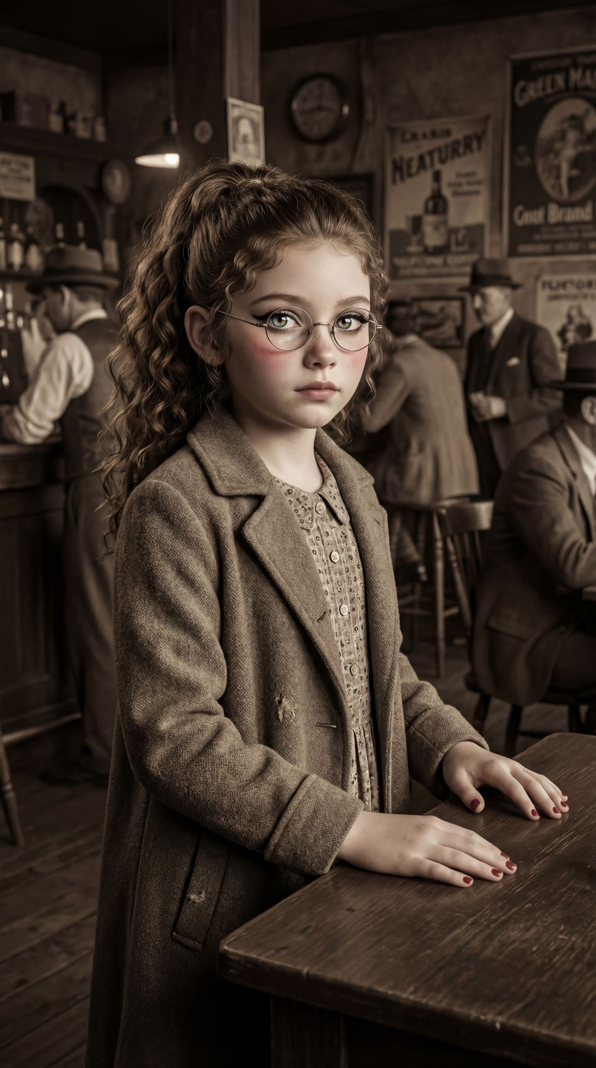 AI generated: A professional photograph captures one of the most beautiful eleven year old girl in the world durin...