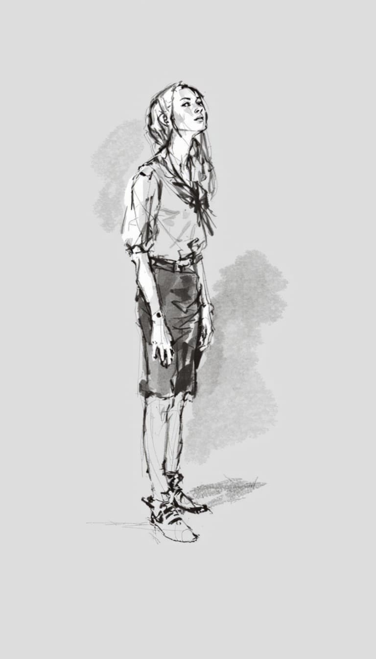 AI generated: person, charcoal sketch
