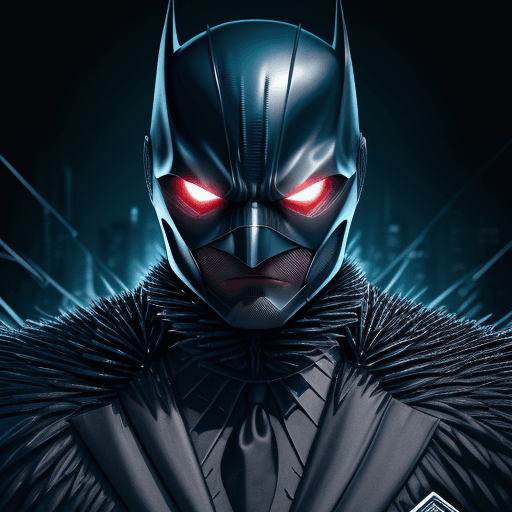 AI generated: supperman, sharp focus, tight ferrofluid suit, texture, Gotham City, highest quality rich color phot...