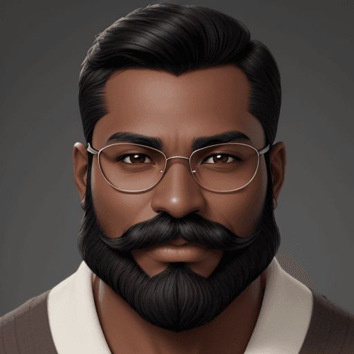 AI generated: Create a unique avatar that captures my personality (I have beautiful dark skin and short, slightly ...