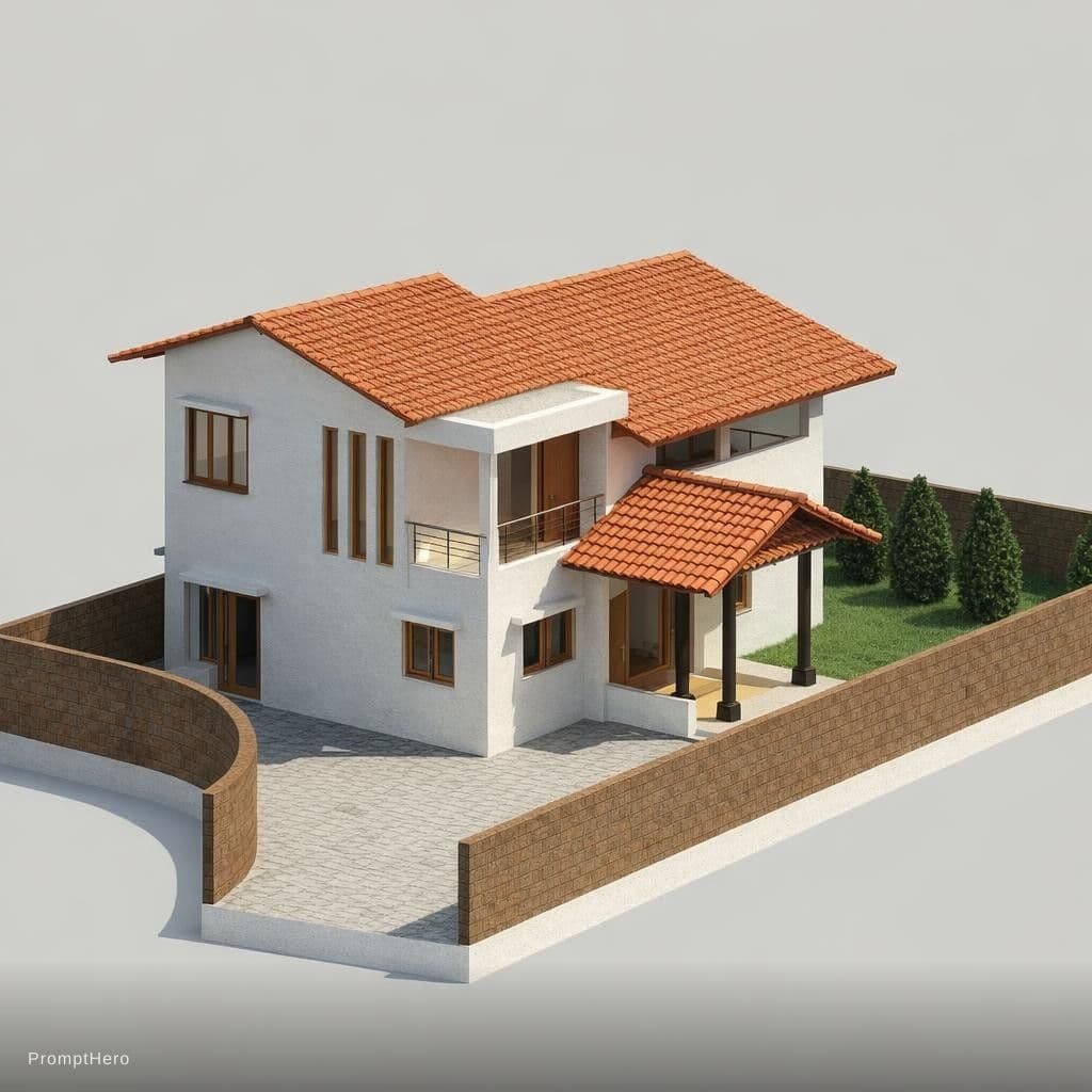 AI generated: DONT CHANGE THE ELEVATION BUT GIVE REALISTIC MANGLORE TILE