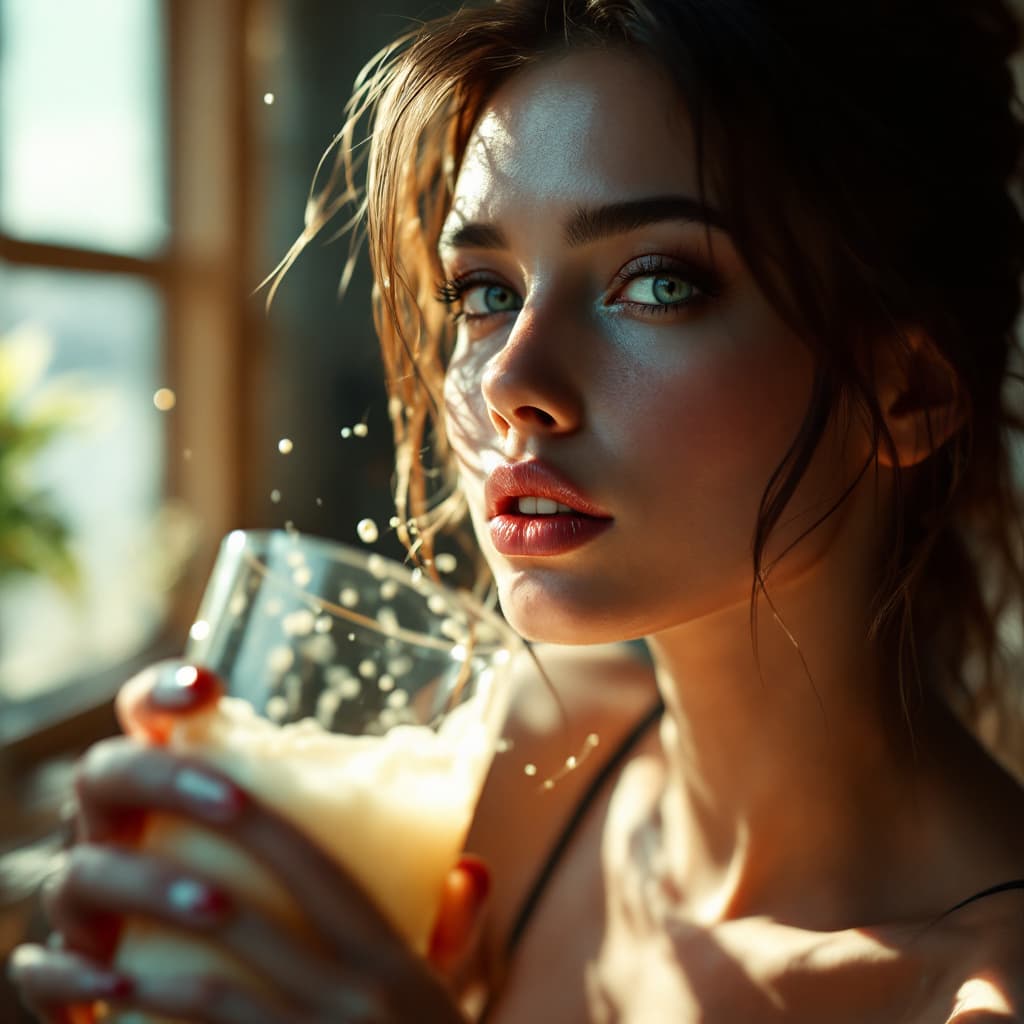 AI generated: Photo of a ultra realistic girl, dramatic light, cinematic lighting, low angle, trending on artstati...