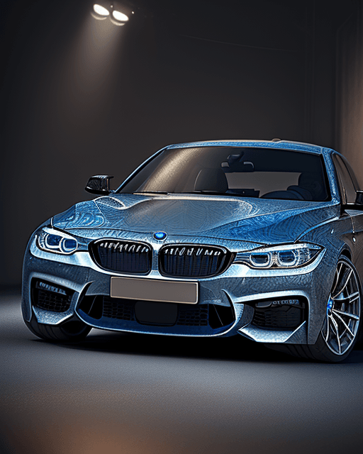 AI generated: highly detailed photography of bmw car found in bluemap, vintage, intricate detail, digital art, dig...