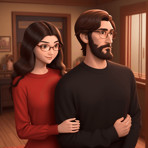 AI generated: 
Poster of the Disney Pixar film, a man with short brown hair and a thin beard, handsome and kind we...