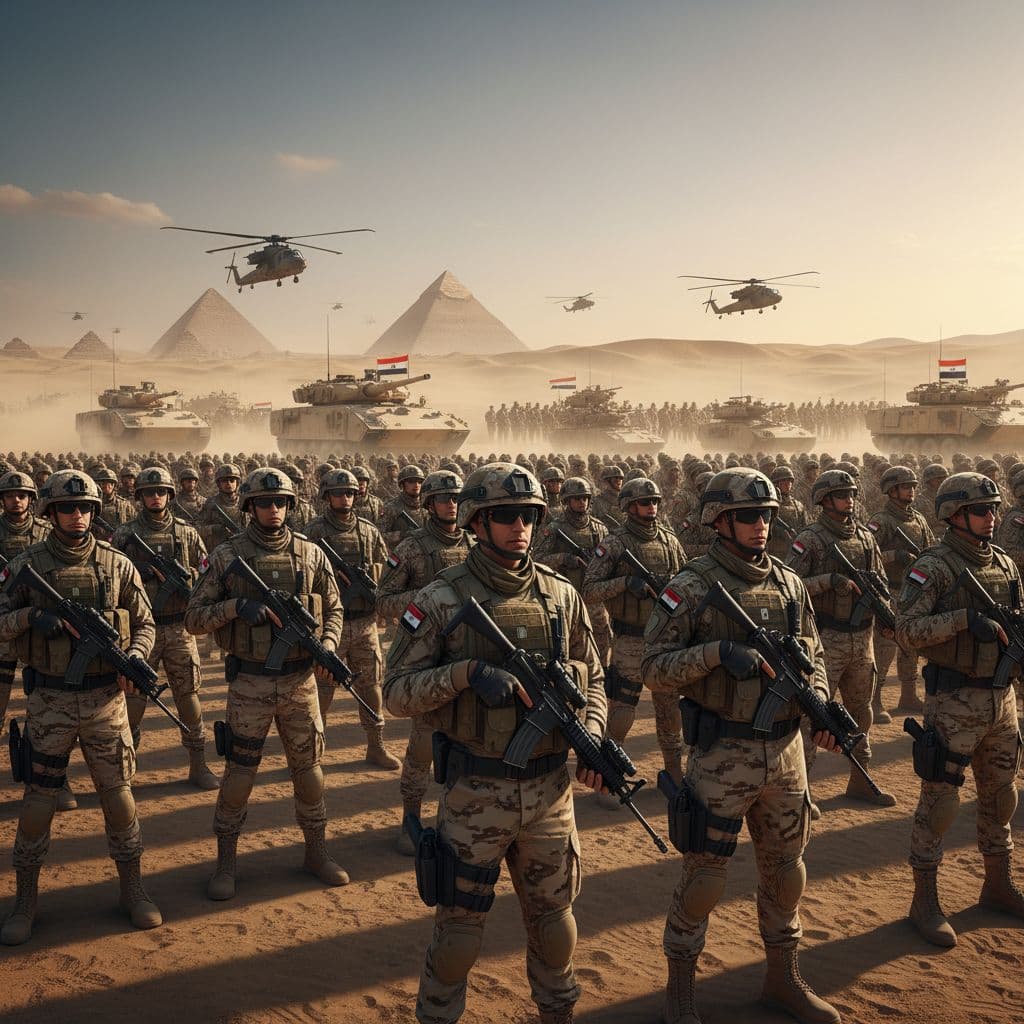 AI generated: Egyptian army