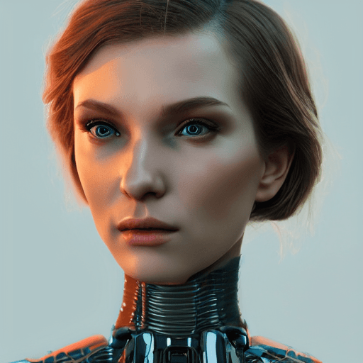 AI generated: Artificial intelligence female face android, high detail graphics, cinematic lights, 4k, artstation,...